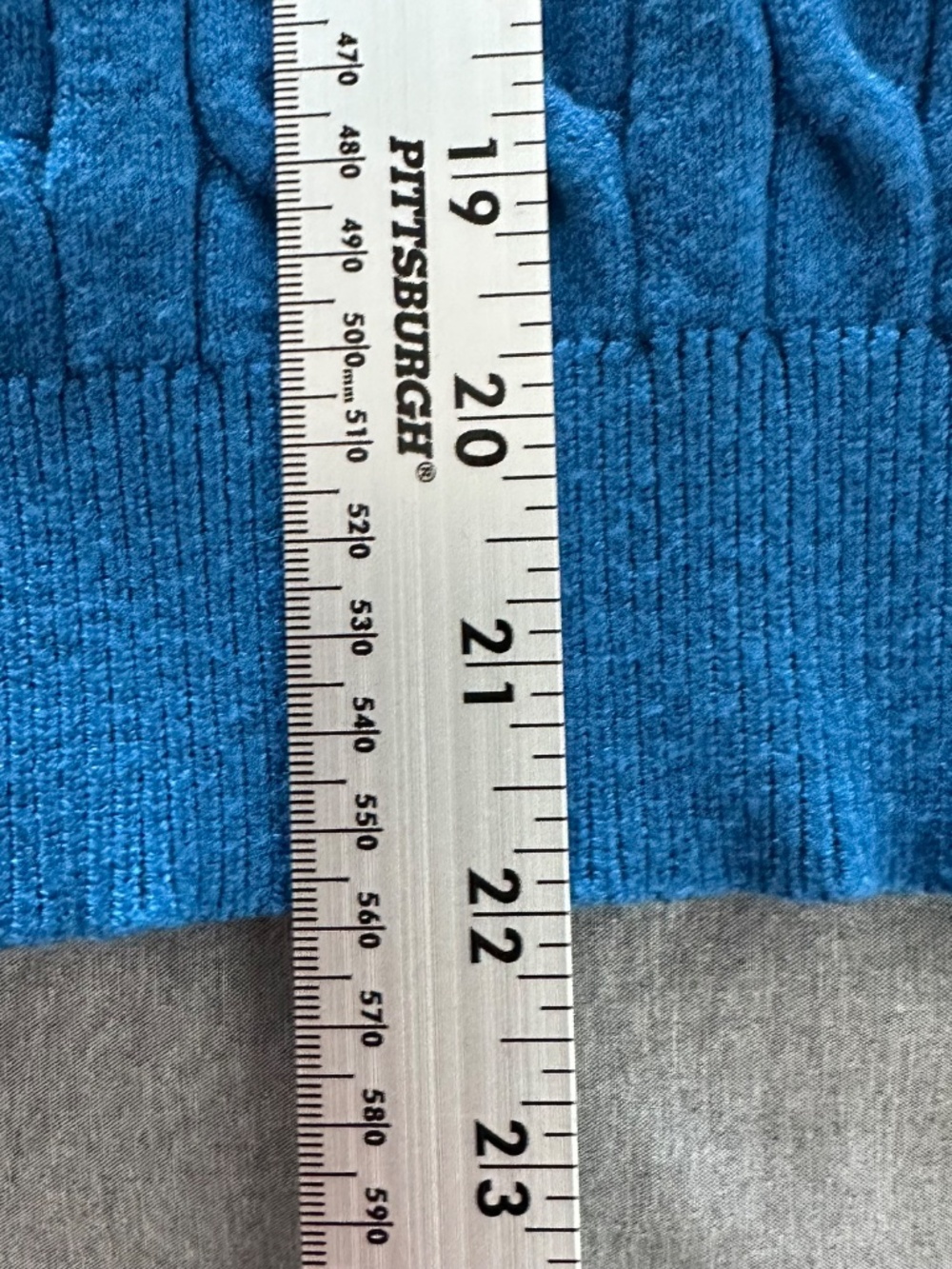 Shein Women’s Large Blue Short-Sleeve Cable Knit Sweater Great Condition - Picture 5 of 6